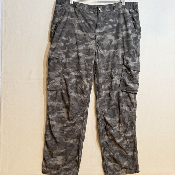 Columbia Smith Creek Moss Green Camo Print Mens 40x30 Cargo Pants - Picture 1 of 10
